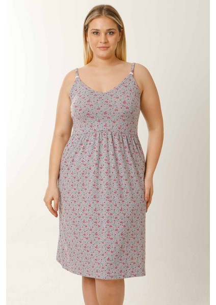 Hamile Lohusa Geceliği Ip Askılı Kalpli Gri fiyatları