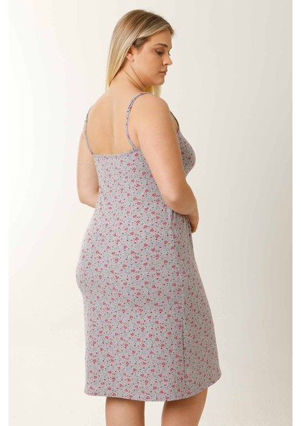 Hamile Lohusa Geceliği Ip Askılı Kalpli Gri fırsatları