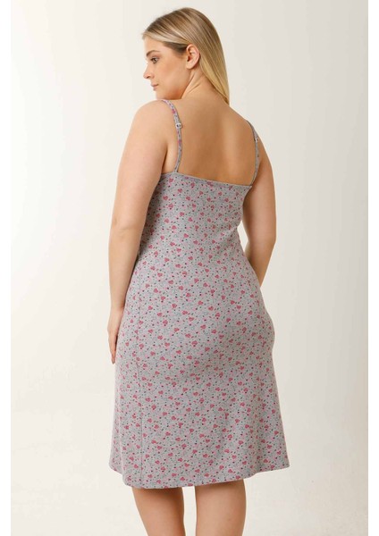 Hamile Lohusa Geceliği Ip Askılı Kalpli Gri indirimleri