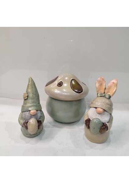 Gnome ( Şans Cücesi ) Ailesi & Mantar Dekoratif Kutu fırsatları