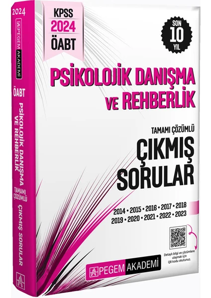 Pegem Akademi Yayıncılık 2024 KPSS ÖABT Psikolojik Danışma ve Rehberlik Tamamı Çözümlü Çıkmış Sorular