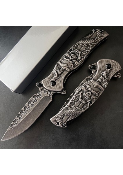 Kamp Outdoor Hc 005 Kurukafa Işlemeli Çakı