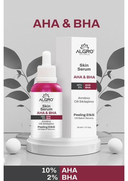 Aha & Bha & Cilt Tonu Eşitleyici Kırmızı Peeling Cilt Serumu 30 Ml