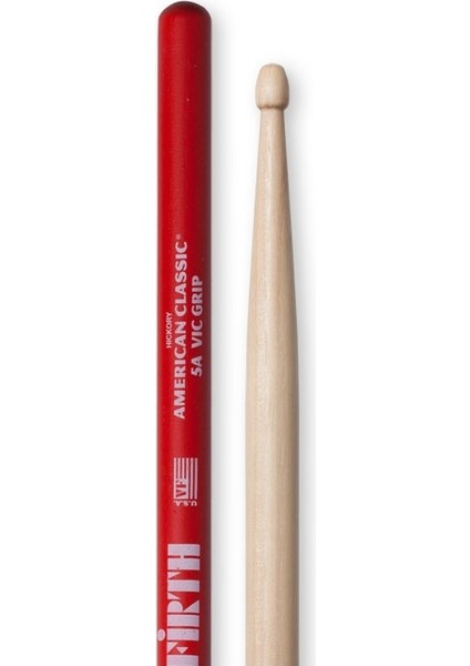 Baget (Çift) 5A Grip, Hıckory, 0.565"X16", Med