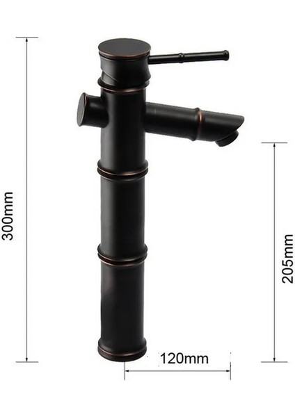 Bambu Model Siyah Çanak Rustik Lavabo Bataryası Banyo Musluğu Mat Siyah Uzun Lavabo Armatür Otantik Görünüm indirimleri