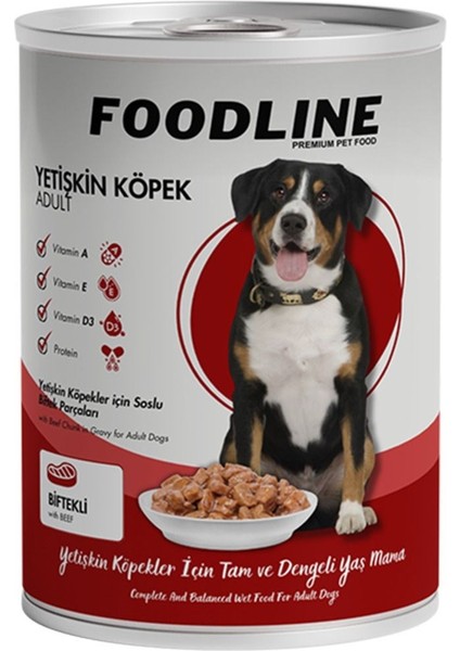 Biftekli Yetişkin Köpek Konservesi 400 gr