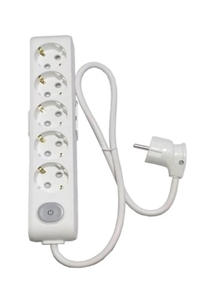 Multi-Let 5'li Anahtarlı 5 Metre Topraklı Çocuk Korumalı Kablolu Grup Priz