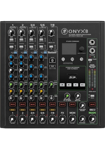 Onyx8 8-Kanal Analog Mikser (Multi-Track USB)