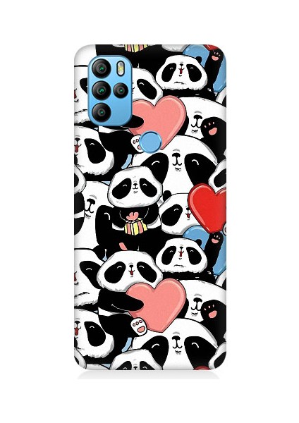 General Mobile GM21 Pro Uyumlu Panda Aşkı ve Hediye Desenli Silikon Kılıf