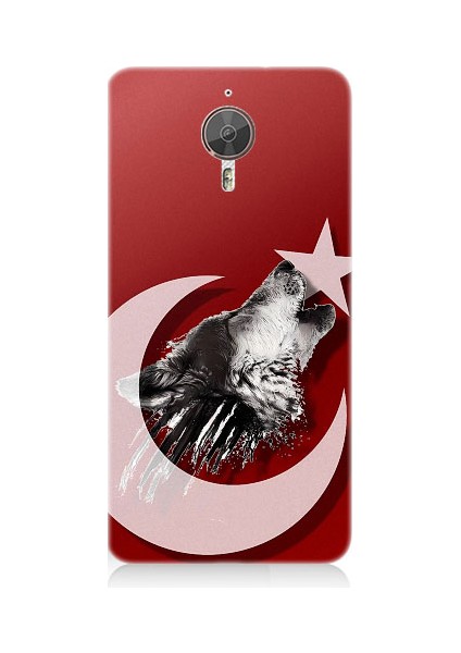 General Mobile Gm5 Plus Uyumlu Kurt ve Bayrak Desenli Silikon Kılıf