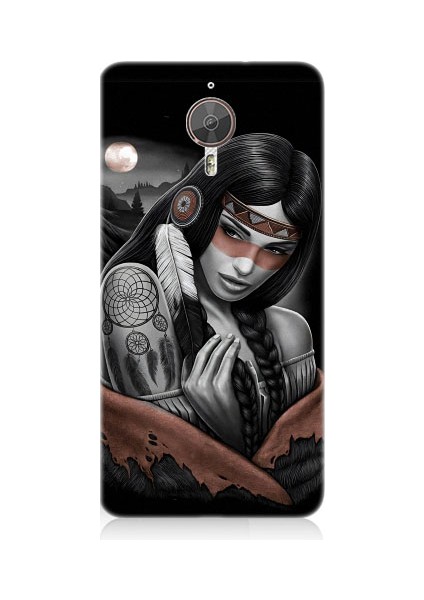 General Mobile Gm5 Plus Uyumlu Kızılldereli Kız Dreamcatcher Desenli Silikon Kılıf