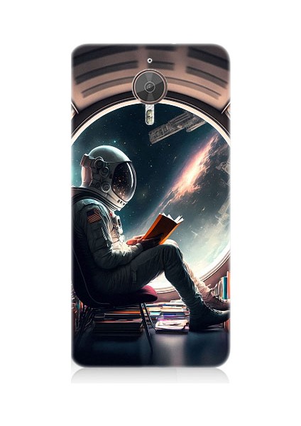 General Mobile Gm5 Plus Uyumlu Kitap ve Astronot Desenli Silikon Kılıf