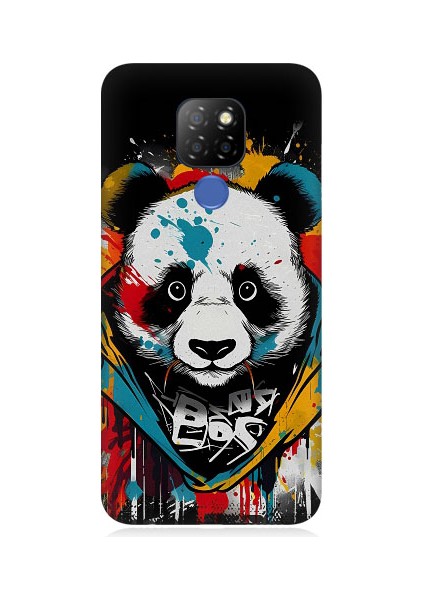 General Mobile GM20 Uyumlu Renkli Boyalı Panda Desenli Silikon Kılıf