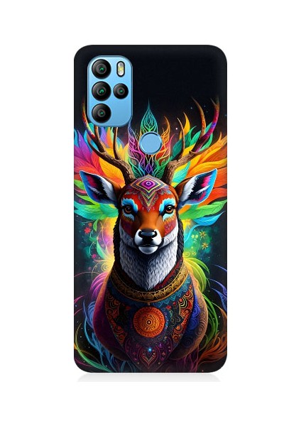 General Mobile GM21 Pro Uyumlu Mistik Ala Geyik Desenli Silikon Kılıf