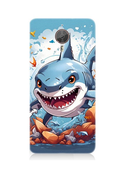 General Mobile Gm5 Plus Uyumlu Köpekbalığı Desenli Silikon Kılıf