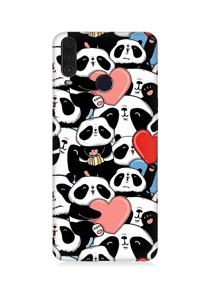 General Mobile GM10 Uyumlu Panda Aşkı ve Hediye Desenli Silikon Kılıf