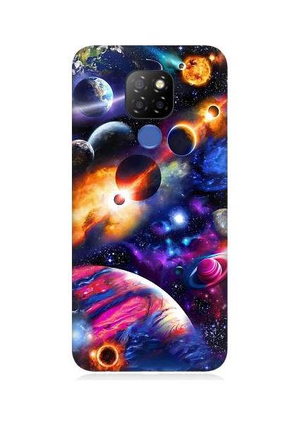 General Mobile GM20 Uyumlu Uzayda Gezegenler ve Galaksiler Desenli Silikon Kılıf
