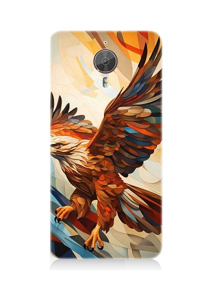 General Mobile Gm5 Plus Uyumlu Uçan Savaşçı Kartal Desenli Silikon Kılıf