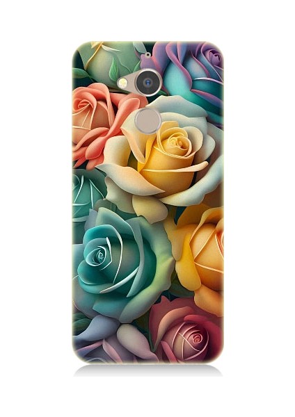 General Mobile Gm8 Uyumlu Pastel Soft Güller Desenli Silikon Kılıf