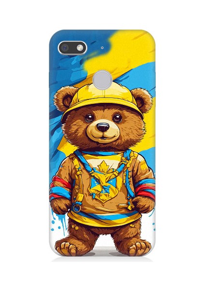 General Mobile Gm8 Go Uyumlu Şapkalı Sevimli Ayıcık Desenli Silikon Kılıf