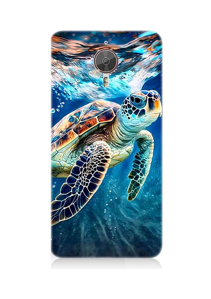 General Mobile Gm5 Plus Uyumlu Deniz Kaplumbağası Desenli Silikon Kılıf