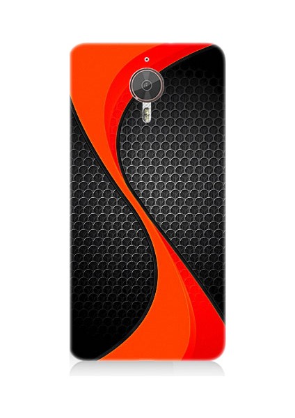 General Mobile Gm5 Plus Uyumlu Turuncu Siyah Karbon Desenli Silikon Kılıf
