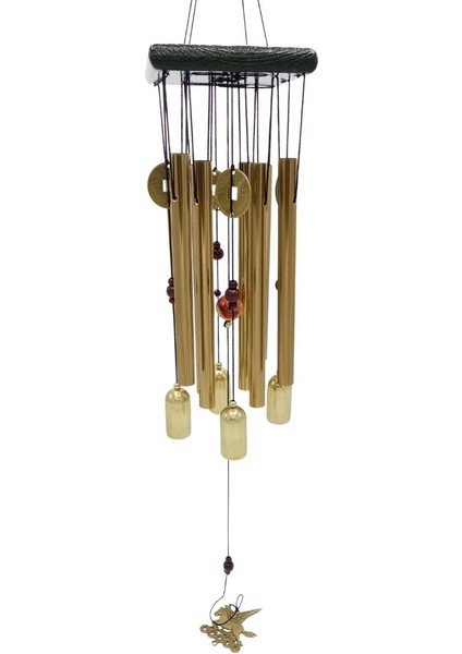 Feng Shui Metal Rüzgar Çanı Şans Parası Kare S06