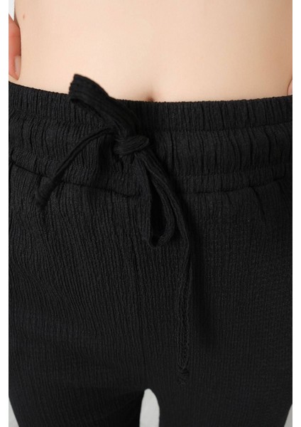 Kadın Siyah Beli Lastikli Palazzo Pantolon fiyatları