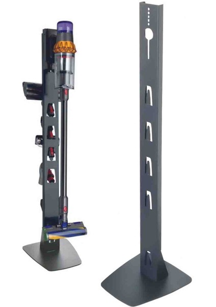 Tasarım Tescilli Dikey Şarjlı Süpürge Standı -1,2 mm Kule + 4 mm Ağır Taban, 6 Başlık Tutucu, Kablo Düzenleyici fırsatları