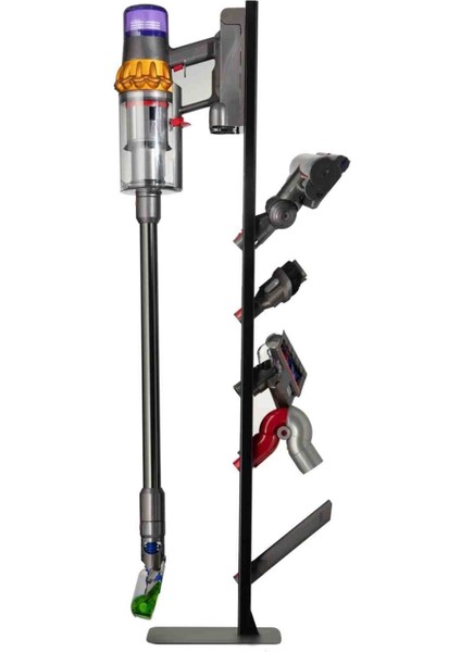 Tasarım Tescilli Dikey Şarjlı Süpürge Standı - 1,2 mm Kule + 4 mm Ağır Taban, 6 Başlık Tutucu, Kablo Düzenleyici fırsatları