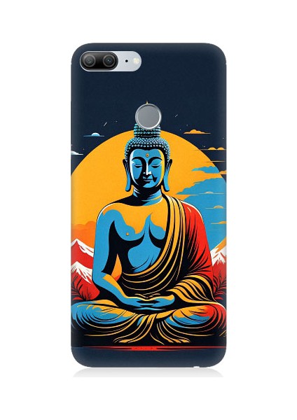 Huawei Honor 9 Lite Uyumlu Soft Renklerle Budha Desenli Silikon Kılıf