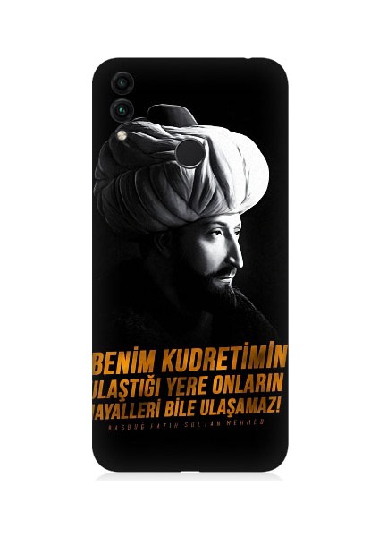 Huawei Honor 8c Uyumlu Fatih Sultan Mehmet Han Desenli Silikon Kılıf