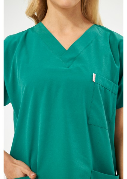Takım V Yaka Tree Cotton Hemşire Üniforma