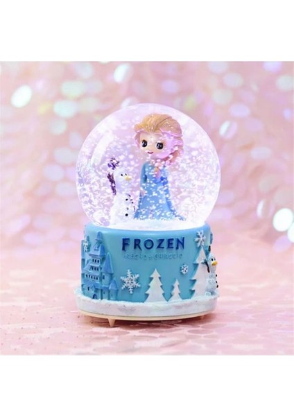 12 cm Frozen Işıklı Müzikli Kar Küresi