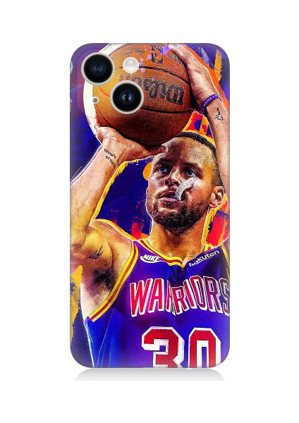 Apple iPhone 13 Uyumlu Stephen Curry Basketbol Desenli Silikon Kılıf