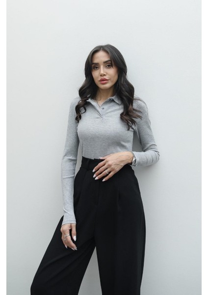 Gri Patlı Basic Bluz fiyatları