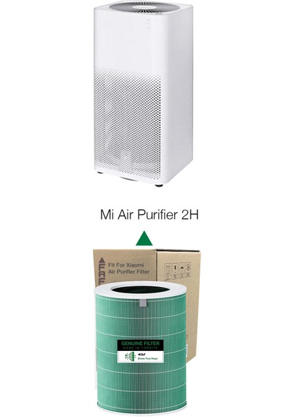 FAF Filtre Model 2h Green True HEPA14 Xiaomi Mi Air Purifier 2h Filtre, Model: Ac-M9-Aa Uyumlu Özel Seri High Efficiency Filtre Ölçü: Ø20XH29 cm