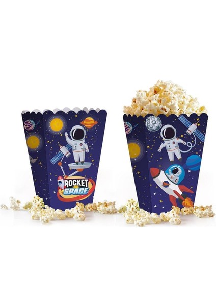 Rocket Space Popcorn Kutusu 8li