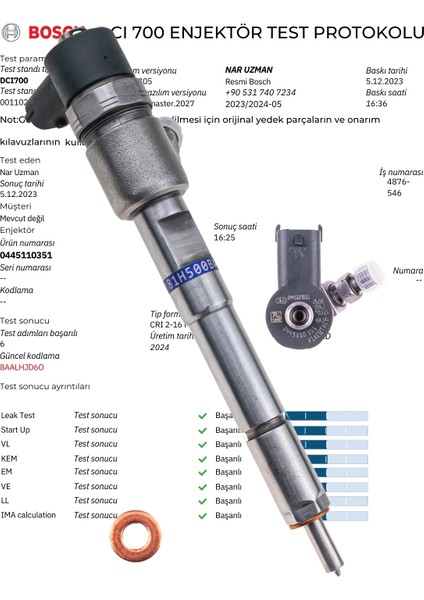 0445110351 Suzukı Swıft Iv 1.3 Ddis |yenilenmiş Enjektör