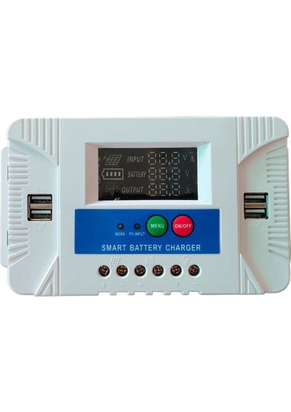 PM-10A 12 Volt - 24 Volt - 10 Amper 4 Usbli Dijital Otomatik Solar Şarj Regülatörü