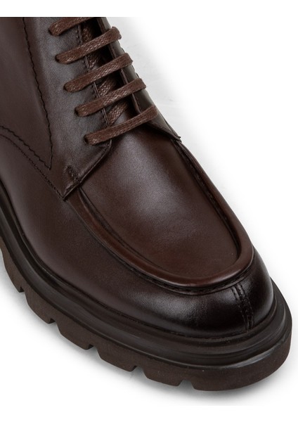 Deri Kahverengi Yüksek Taban Erkek Bot - 01979MKHVE01 fırsatları