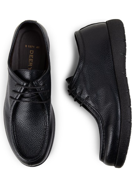 Hakiki Deri Koyu Lacivert Erkek Günlük Ayakkabı - 01971MLCVC01 fırsatları