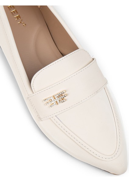 Bej Rengi Toka Detaylı Kadın Makosen - K0572ZBEJC01 indirimleri