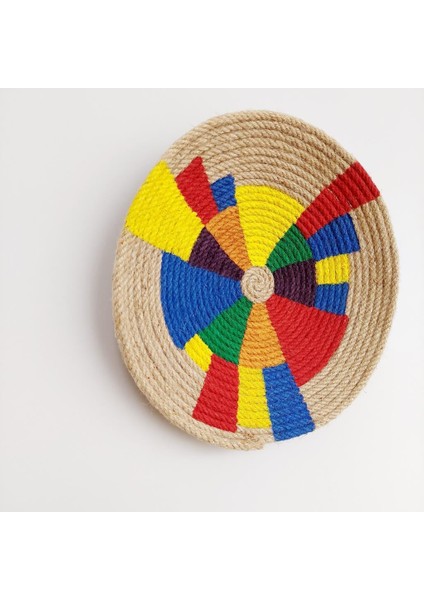 Margaret 31 cm El Yapımı Dekoratif Hasır Duvar Tabağı Bohem Afrikan Etnik Ev Dekorasyon Aksesuarı modelleri