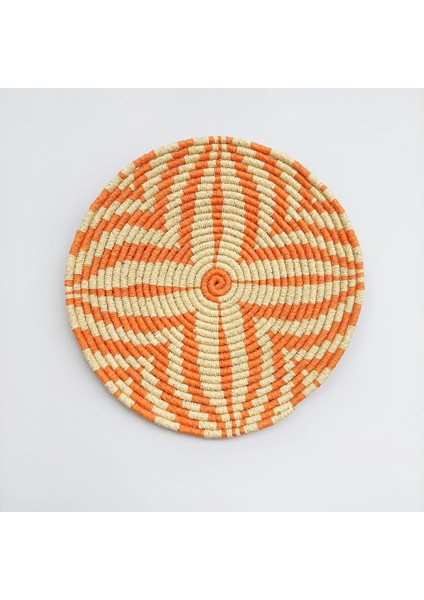 Beta 33 cm El Yapımı Dekoratif Hasır Duvar Tabağı Bohem Afrikan Etnik Ev Dekorasyon Aksesuarı