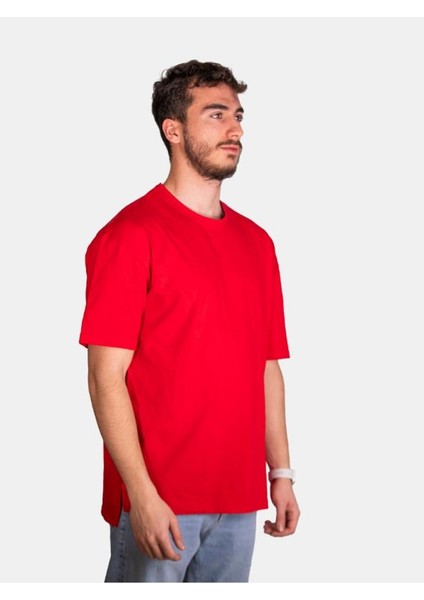Unisex %100 Pamuk Oversize Sıfır Yaka Kısa Kollu T-Shirt fiyatları