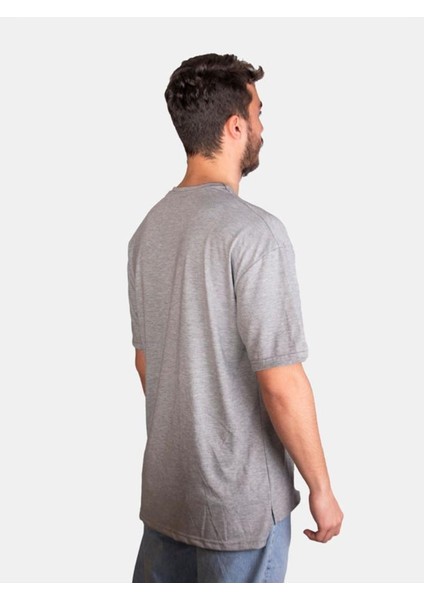 Unisex %100 Pamuk Oversize Sıfır Yaka Kısa Kollu T-Shirt