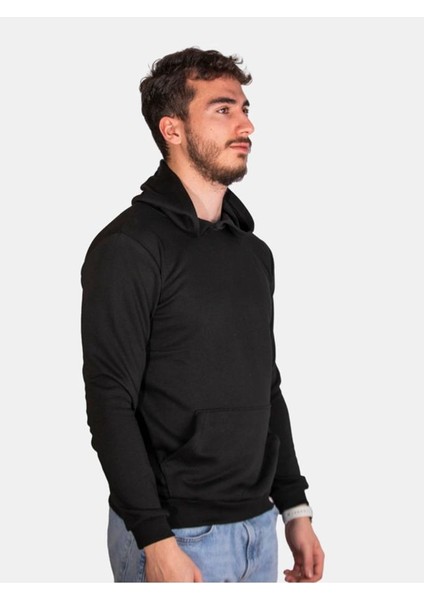 Unisex Üç Iplik Şardonsuz Standart Kesim Kapşonlu Sweat fiyatları