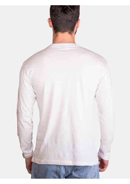 Unisex %100 Pamuk Standart Kesim Sıfır Yaka Uzun Kollu Siyah Atatürk Baskılı T-Shirt fiyatları