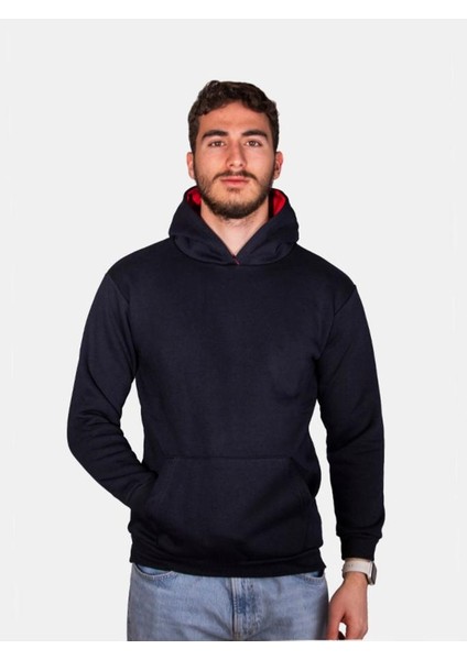 Unisex Üç Iplik Şardonlu Standart Kesim Kapşonlu Sweat
